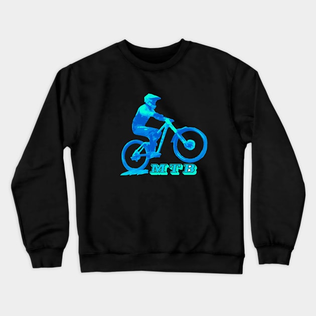 mtb downhill bke Crewneck Sweatshirt by rickylabellevie